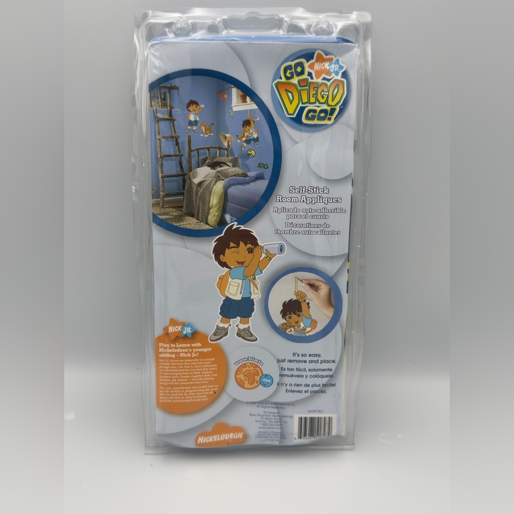 Vintage 2007 Nickelodeon Go Diego Go Self-Stick Room Appliques Removable Decals